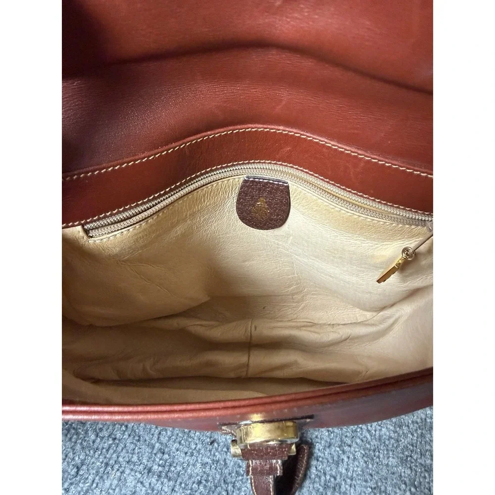 Vintage Mark Cross 1845 Style 152 Brown Leather Shoulder Crossbody Bag